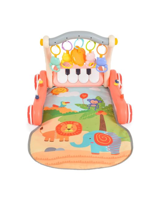 MONI MUSIC WALKER 2in1 járássegítő+játszószőnyeg PINK