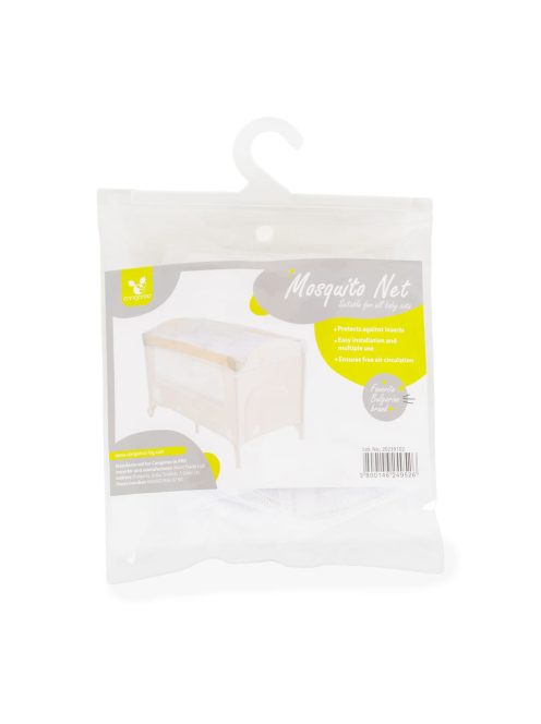 SZÚNYOGHÁLÓ akasztós nylonban 60x120cm ágyra FEHÉR