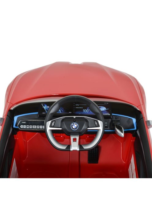 BO BMW i4 elektromos kisautó 2motor, 115cm, 30kg-ig PIROS