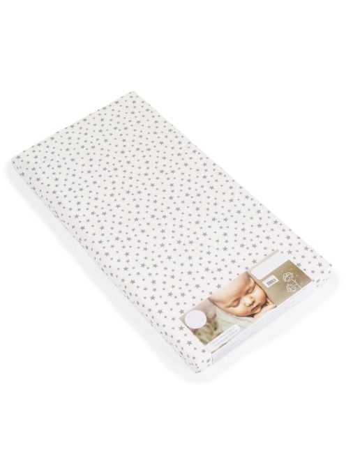CLASSICO szivacsmatrac 9cm 120x60cm textil huzat FEHÉR csillagos