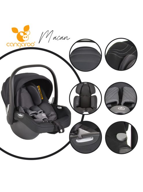 Cangaroo Macan/Hydra autós hordozó i-size fekete