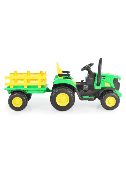 MONI BO Rancher elektromos traktor utánfutóval zöld