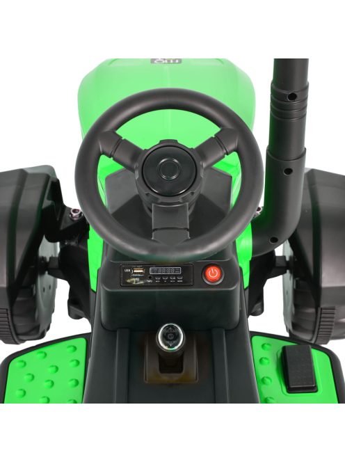 MONI BO Rancher elektromos traktor utánfutóval zöld