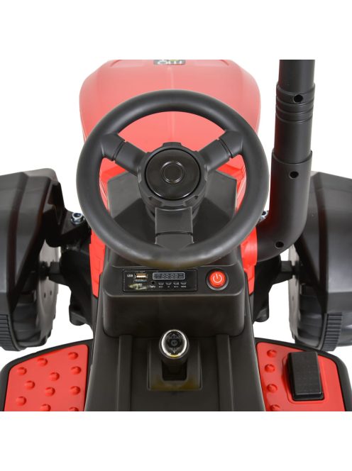 MONI BO Rancher elektromos traktor utánfutóval piros/sárga