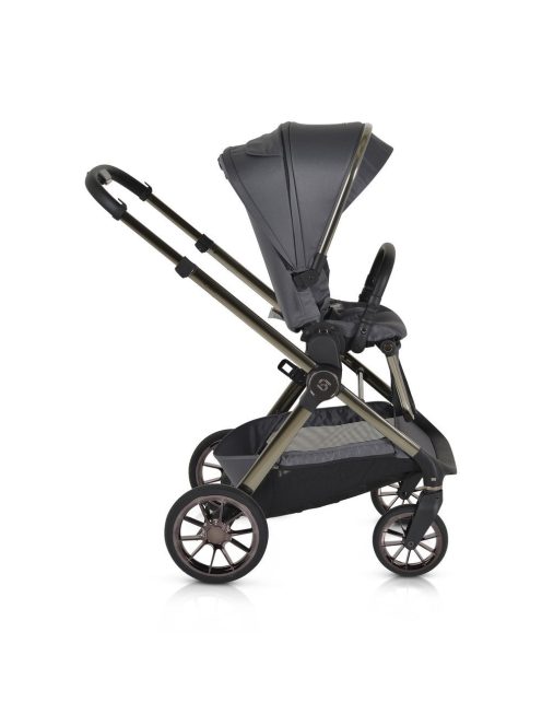 iCLICK Babakocsi 2in1 szett 22kg, aluminium váz, fordítható ülés, autom. csukható SZÜRKE