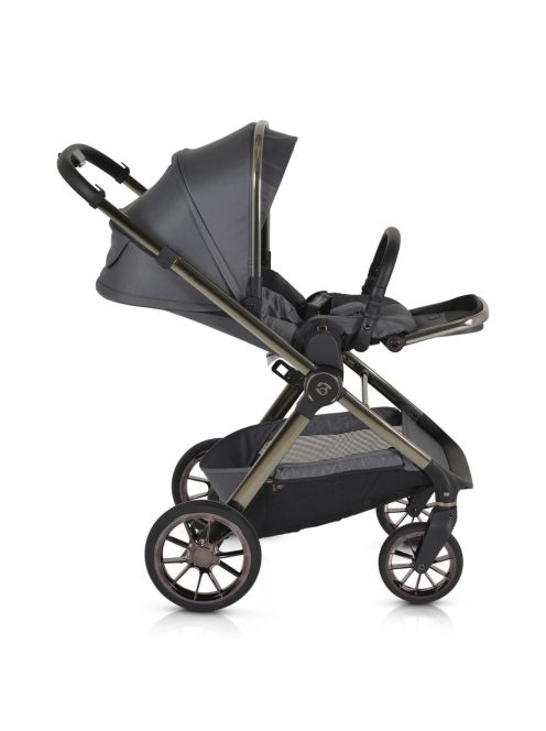 iCLICK Babakocsi 2in1 szett 22kg, aluminium váz, fordítható ülés, autom. csukható SZÜRKE