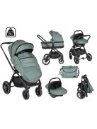 CHRISTIANO babakocsi szett 3in1 lapra csukható, alu váz, 22kgig ZÖLD