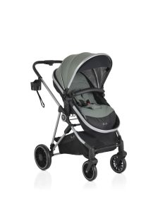   Kali babakocsi 2in1 lapra csukható, megfordítható+táska oliva zöld