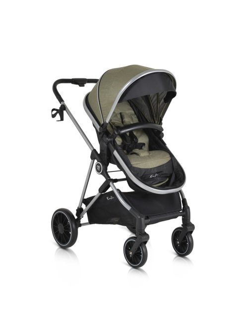 Kali babakocsi 2in1 lapra csukható, megfordítható+táska oliva zöld