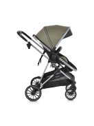 Kali babakocsi 2in1 lapra csukható, megfordítható+táska oliva zöld