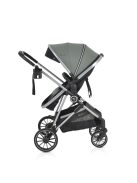 Kali babakocsi 2in1 lapra csukható, megfordítható+táska oliva zöld