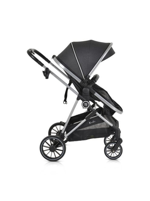 KALI babakocsi 2in1 lapra csukható, megfordítható+táska FEKETE