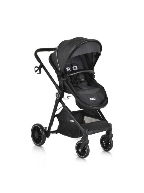 Rio babakocsi 2in1 lapra csukható 22 kg fekete