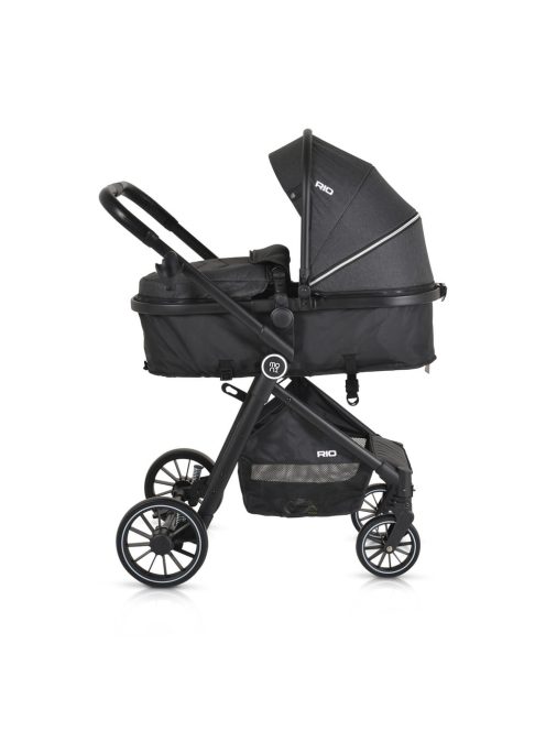 Rio babakocsi 2in1 lapra csukható 22 kg fekete