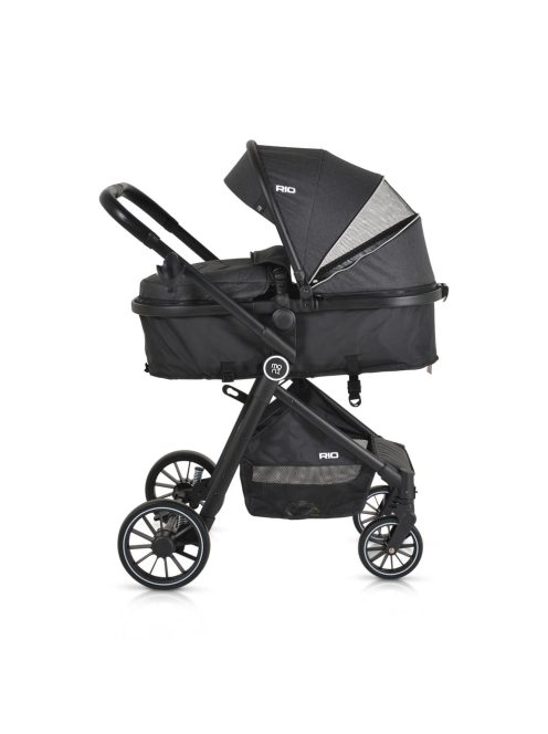 Rio babakocsi 2in1 lapra csukható 22 kg fekete