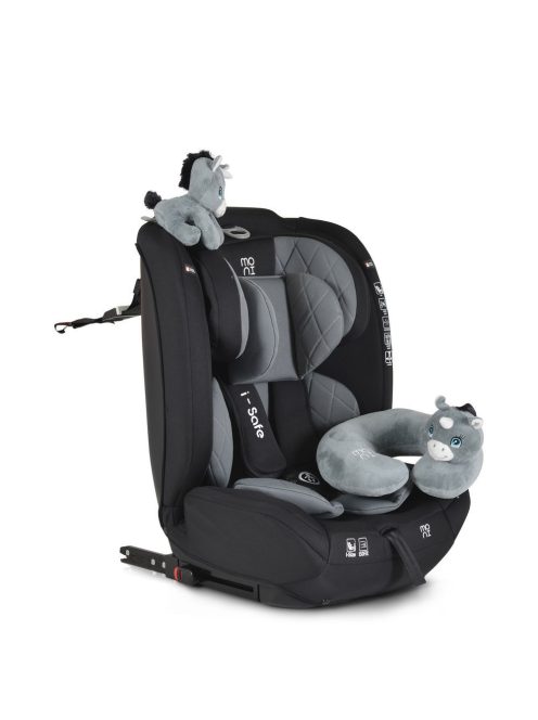 ISAFE autósülés ISIZE és ISOFIX ülésemelővé alakítható 76-150cm SZÜRKE