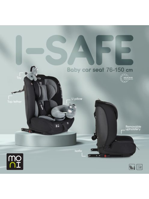 ISAFE autósülés ISIZE és ISOFIX ülésemelővé alakítható 76-150cm KÉK