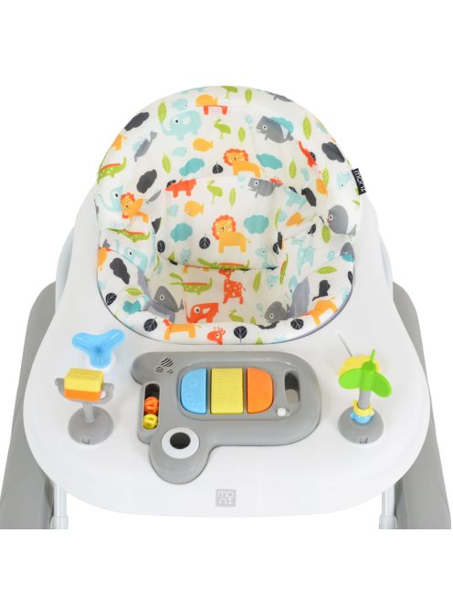 ZIZZY bébikomp zenélős, 3 szint emelhető SZÜRKE