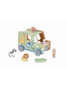 TOOKY Toy fa állatos formabedobó autó PASZTEL szín