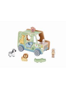 TOOKY Toy fa állatos formabedobó autó PASZTEL szín