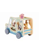 TOOKY Toy fa állatos formabedobó autó PASZTEL szín