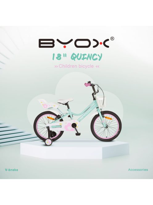 BYOX QUINCY gyerek kerékpár 18as méret PINK