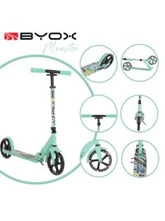   MONSTER roller 2 nagy kerekű, acélváz, 100 kg, 84-97cm-ig állítható ZÖLD