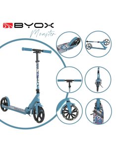   MONSTER roller 2 nagy kerekű, acélváz, 100 kg, 84-97cm-ig állítható KÉK