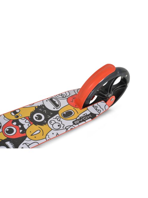 MONSTER roller 2 nagy kerekű, acélváz, 100 kg, 84-97cm-ig állítható PIROS