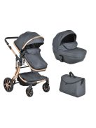 Polly 2 in1 babakocsi SZETT:sport+mózes+kistáska 107985 FEKETE