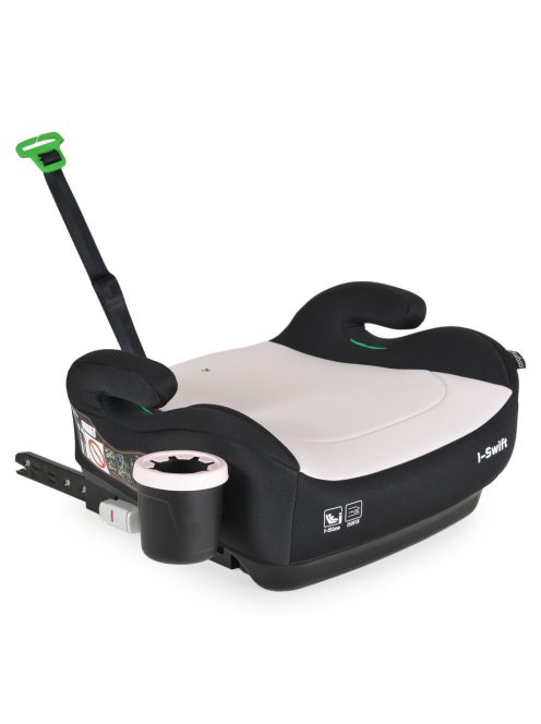 I-SWIFT ülésemelő pohártartóval 125-150cm I-SIZE és ISOFIX PINK
