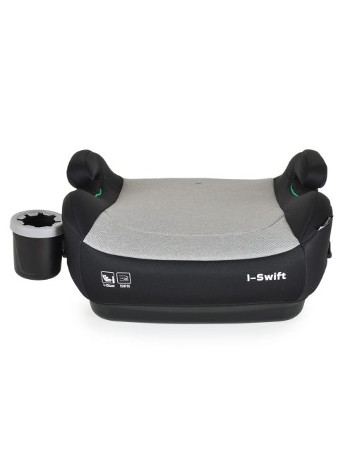 I-SWIFT ülésemelő pohártartóval 125-150cm I-SIZE és ISOFIX SZÜRKE