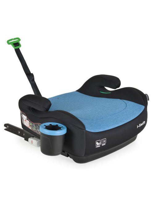 I-SWIFT ülésemelő pohártartóval 125-150cm I-SIZE és ISOFIX KÉK
