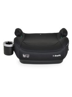   I-SWIFT ülésemelő pohártartóval 125-150cm I-SIZE és ISOFIX FEKETE
