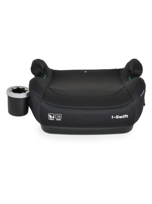 I-SWIFT ülésemelő pohártartóval 125-150cm I-SIZE és ISOFIX FEKETE