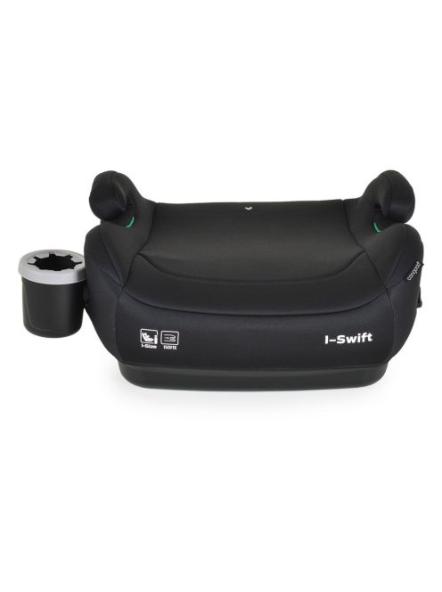 I-SWIFT ülésemelő pohártartóval 125-150cm I-SIZE és ISOFIX FEKETE