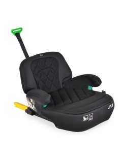   JAX autós ülésmagasító háttámlával 125-150cm rögzítő hevederrel, ISOFIX FEKETE