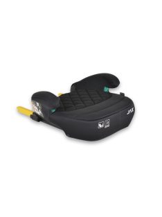   JAX autós ülésmagasító háttámlával 125-150cm rögzítő hevederrel, ISOFIX FEKETE