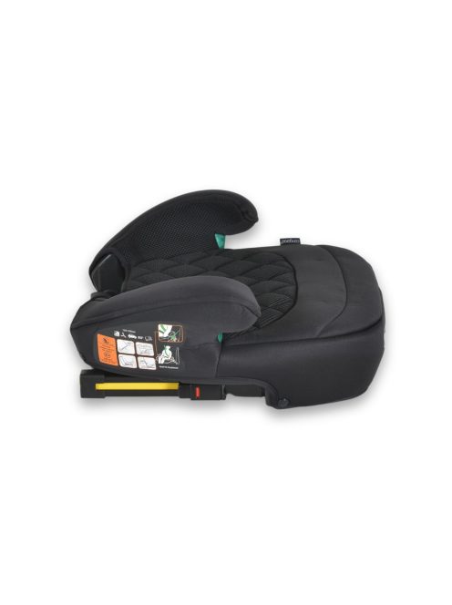 JAX autós ülésmagasító háttámlával 125-150cm rögzítő hevederrel, ISOFIX FEKETE