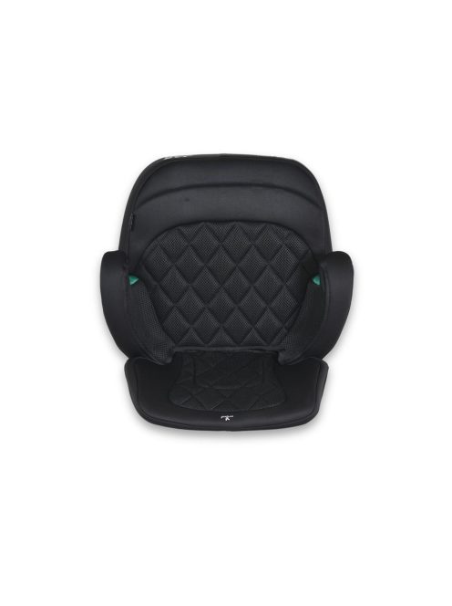 JAX autós ülésmagasító háttámlával 125-150cm rögzítő hevederrel, ISOFIX FEKETE