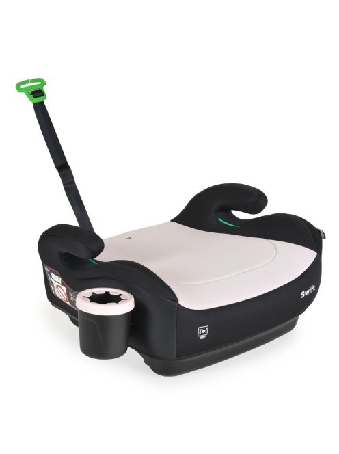 SWIFT ülésemelő I-SIZE pohártartóval, hevederrel 125-150cm PINK