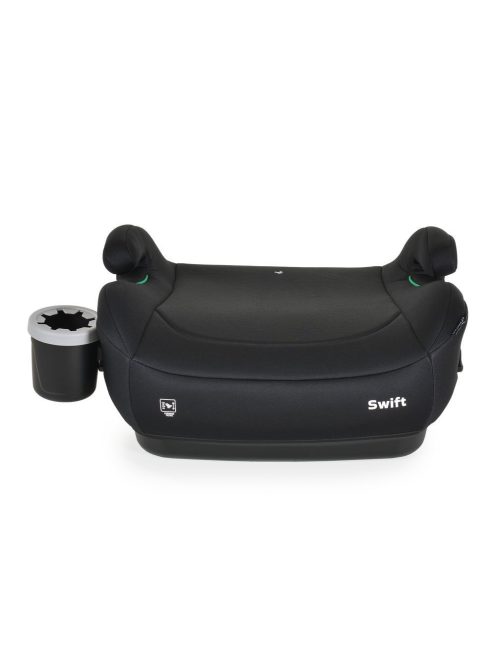 SWIFT ülésemelő I-SIZE pohártartóval, hevederrel 125-150cm FEKETE