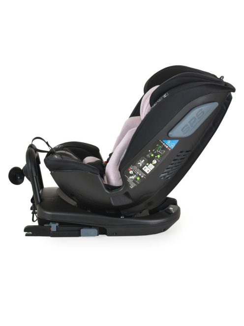 GRAVITY I-size autós ülés 40-150cm, SPS, forgatható talp, pamut huzat PINK