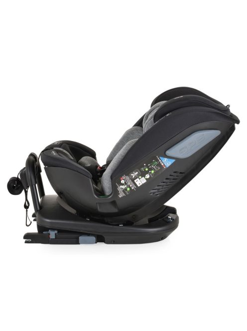 GRAVITY I-size autós ülés 40-150cm, SPS, forgatható talp, pamut huzat SZÜRKE