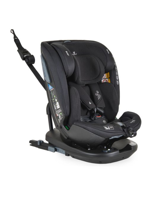 GRAVITY I-size autós ülés 40-150cm, SPS, forgatható talp, pamut huzat FEKETE