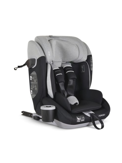 FORCE autós ülés I-SIZE, 76-150cm, ISOFIX, pohártartóval, SPS, SZÜRKE