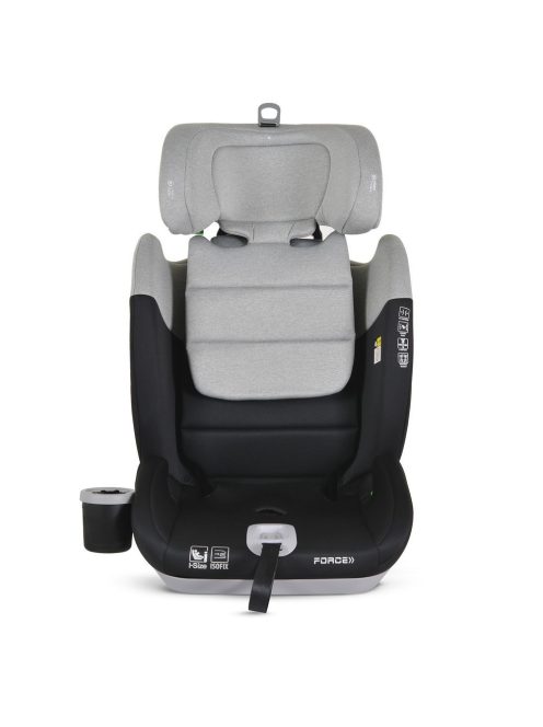 FORCE autós ülés I-SIZE, 76-150cm, ISOFIX, pohártartóval, SPS, SZÜRKE