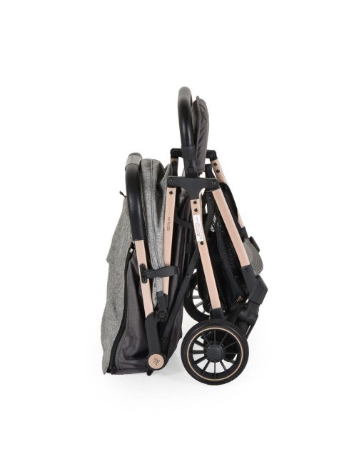 BERLIN PRÉMIUM utazó babakocsi, 1 gombbal csukható, 22kg SZÜRKE