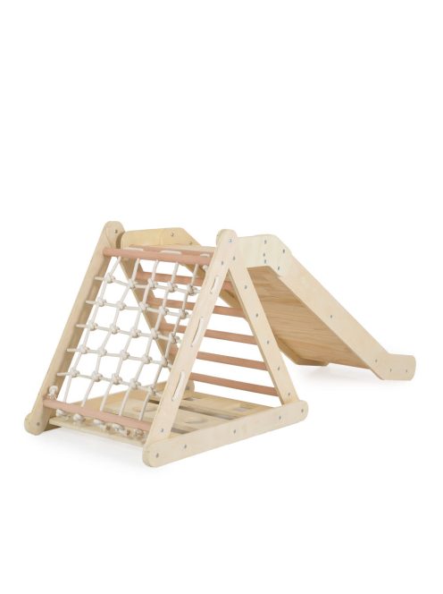 PIKLER 3in1 fa MÁSZÓKA és CSÚSZDA Montessori 155*57cm NATUR