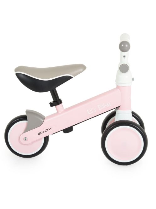 LIL'S mini futóbicikli 3 kerekű járgány, elöl 2 kerék, elfordítható kormánnyal PINK/rózsa
